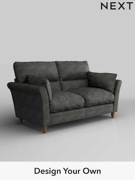 Monza Faux Leather Easy Clean/Dark Grey Hartley Highback Relaxed Sit (H36873) | £1,225