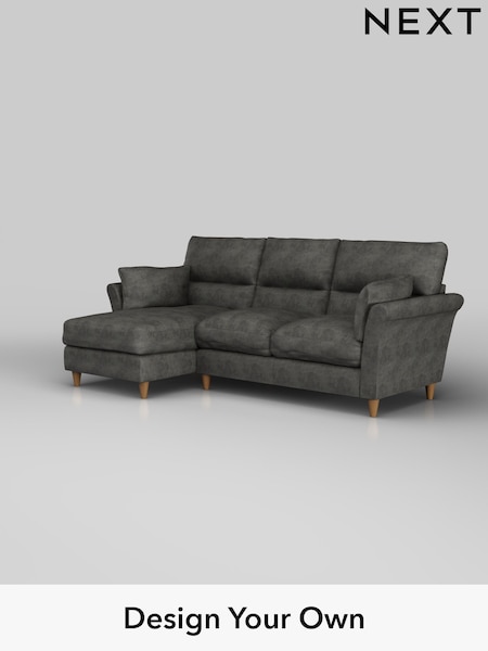 Monza Faux Leather Easy Clean/Dark Grey Hartley Highback Relaxed Sit (H36873) | £1,950