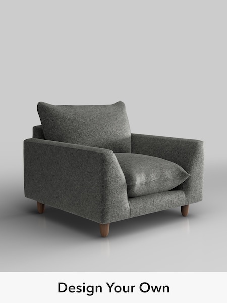 Plush Chenille/Dark Grey Noa Deep Relaxed Sit (H36881) | £875