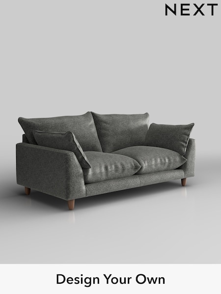 Plush Chenille/Dark Grey Noa Deep Relaxed Sit (H36881) | £1,175