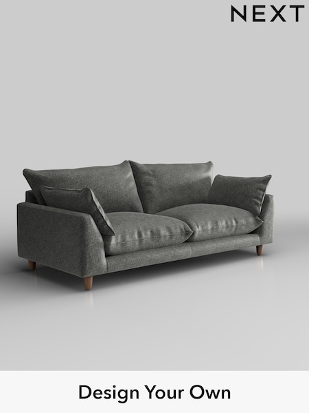 Plush Chenille/Dark Grey Noa Deep Relaxed Sit (H36881) | £1,275