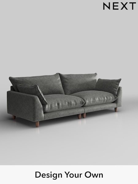 Plush Chenille/Dark Grey Noa Deep Relaxed Sit (H36881) | £1,375