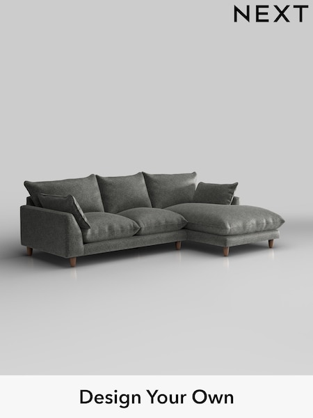 Plush Chenille/Dark Grey Noa Deep Relaxed Sit (H36881) | £1,875