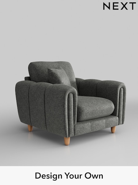 Plush Chenille/Dark Grey Odella (H36882) | £875