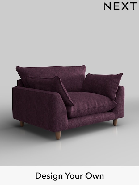 Plush Chenille/Dark Plum Purple Noa Deep Relaxed Sit (H36885) | £975