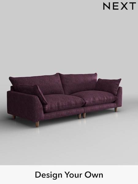 Plush Chenille/Dark Plum Purple Noa Deep Relaxed Sit (H36885) | £1,375