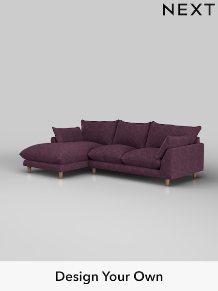 Plush Chenille/Dark Plum Purple Noa Deep Relaxed Sit (H36885) | £1,875