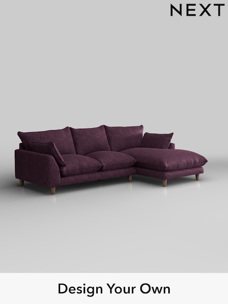 Plush Chenille/Dark Plum Purple Noa Deep Relaxed Sit (H36885) | £1,875