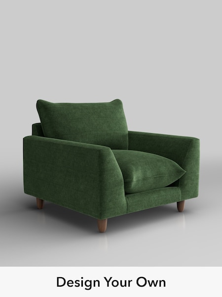 Luxe Chenille/Dark Green Noa Deep Relaxed Sit (H36905) | £975