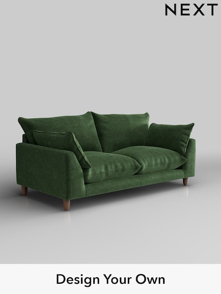 Luxe Chenille/Dark Green Noa Deep Relaxed Sit (H36905) | £1,275