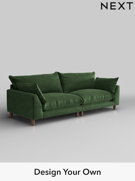 Luxe Chenille/Dark Green Noa Deep Relaxed Sit (H36905) | £1,475