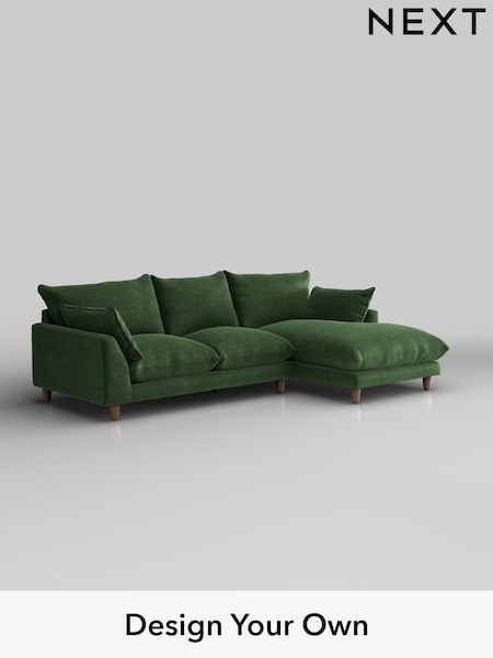 Luxe Chenille/Dark Green Noa Deep Relaxed Sit (H36905) | £1,975
