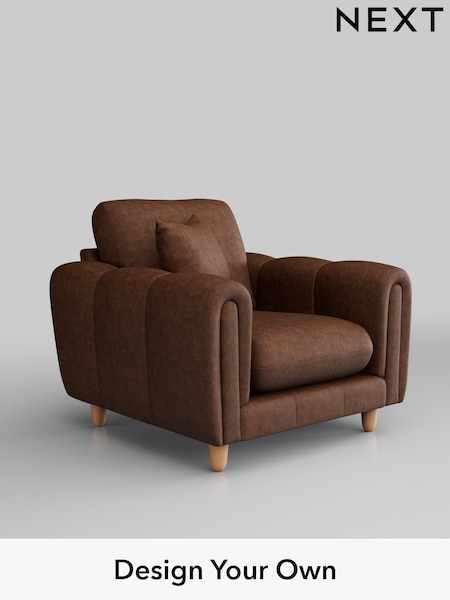 Monza Faux Leather Easy Clean/Chestnut Brown Odella (H36908) | £875