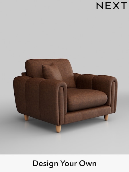 Monza Faux Leather Easy Clean/Chestnut Brown Odella (H36908) | £975