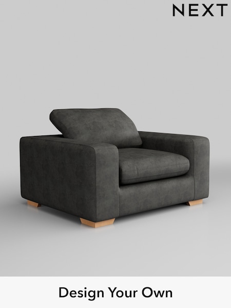 Monza Faux Leather Easy Clean/Dark Grey N Premium The Snuggle Grand (H36911) | £1,399