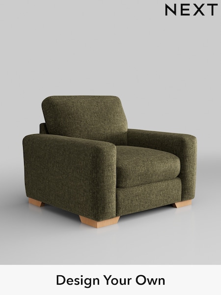 Plush Chenille/Moss Green Houghton Deep Relaxed Sit (H36924) | £925