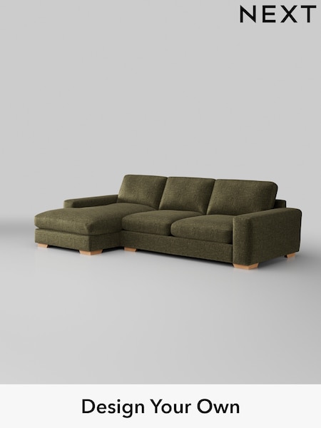 Plush Chenille/Moss Green Houghton Deep Relaxed Sit (H36924) | £2,325