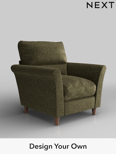 Plush Chenille/Moss Green Hartley Highback Relaxed Sit (H36935) | £875