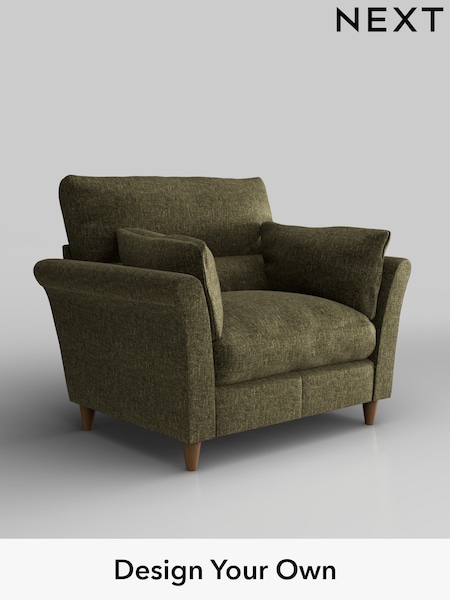 Plush Chenille/Moss Green Hartley Highback Relaxed Sit (H36935) | £975