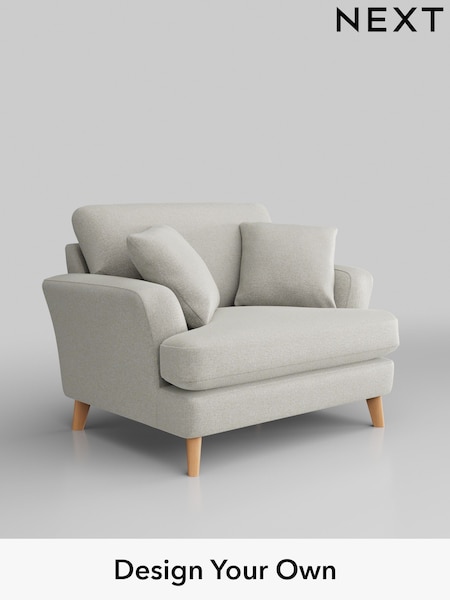 Plush Chenille/Oyster Conway Relaxed Sit (H36947) | £975