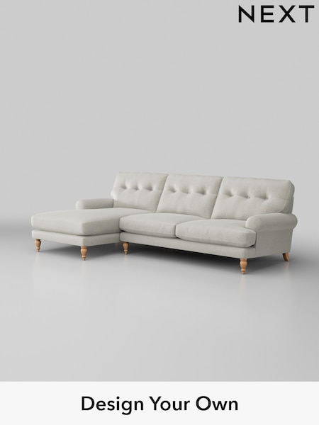 Plush Chenille/Oyster Erin Buttoned Back Deep Relaxed Sit (H36953) | £2,025