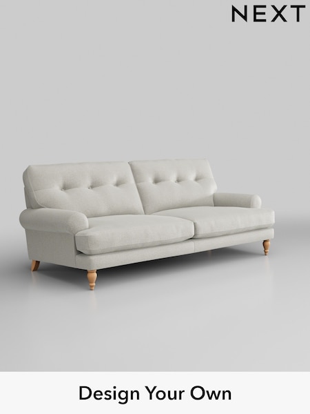 Plush Chenille/Oyster Erin Buttoned Back Deep Sit (H36954) | £1,375