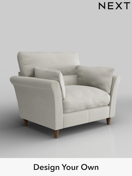 Plush Chenille/Oyster Hartley Highback Relaxed Sit (H36955) | £975
