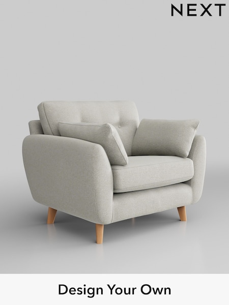 Plush Chenille/Oyster Wilson Buttoned Back (H36956) | £699
