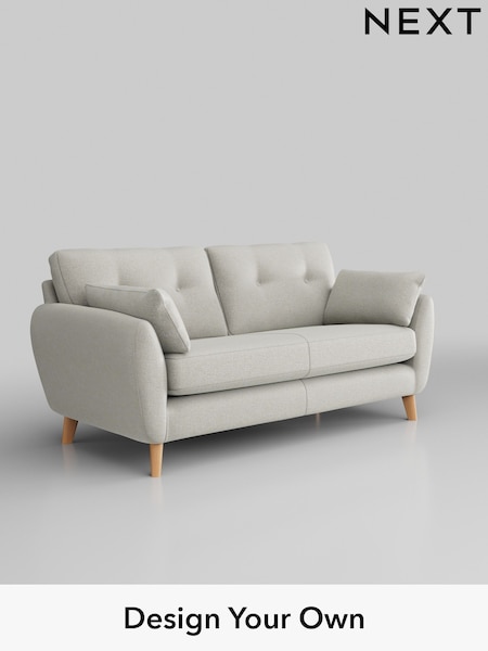 Plush Chenille/Oyster Wilson Buttoned Back (H36956) | £1,050