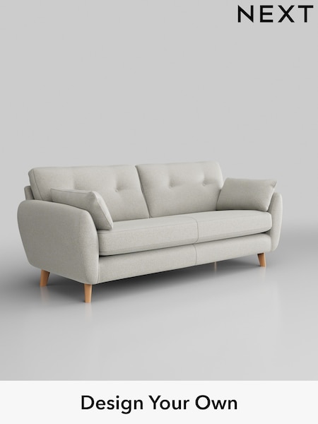 Plush Chenille/Oyster Wilson Buttoned Back (H36956) | £1,150