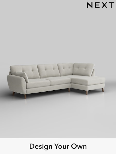 Plush Chenille/Oyster Wilson Buttoned Back (H36956) | £1,775