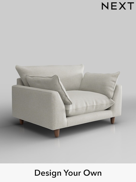 Plush Chenille/Oyster Noa Deep Relaxed Sit (H36958) | £975
