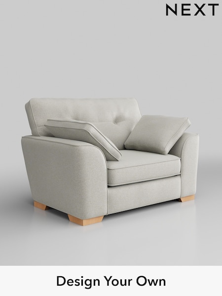 Plush Chenille/Oyster Stamford Buttoned Back (H36959) | £899