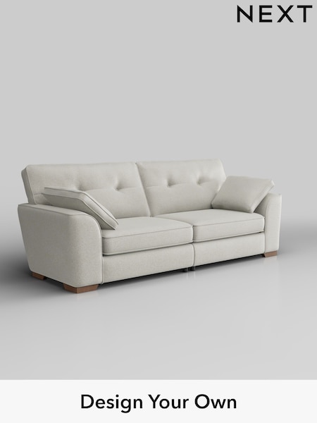 Plush Chenille/Oyster Stamford Buttoned Back (H36959) | £1,399