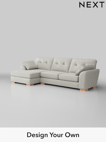 Plush Chenille/Oyster Stamford Buttoned Back (H36959) | £2,025