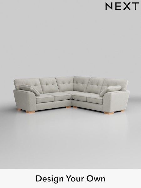 Plush Chenille/Oyster Stamford Buttoned Back (H36959) | £2,425
