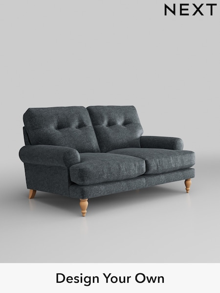 Plush Chenille/Slate Blue Erin Buttoned Back Deep Sit (H36968) | £1,175