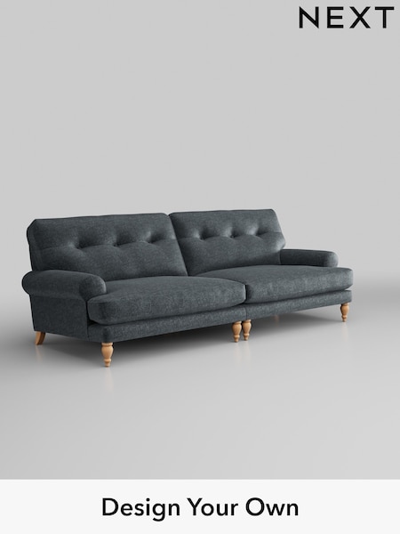 Plush Chenille/Slate Blue Erin Buttoned Back Deep Sit (H36968) | £1,475
