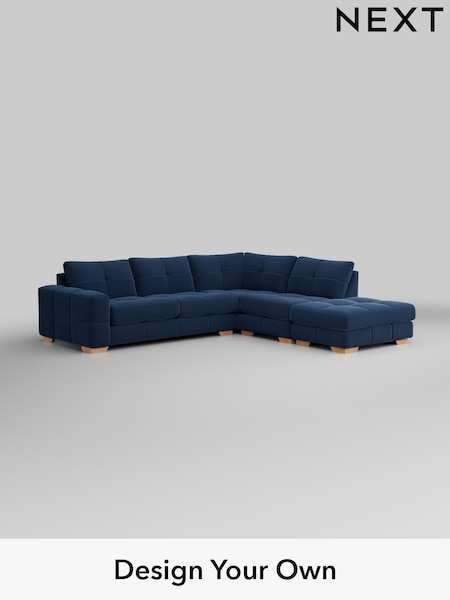 Plush Velvet Easy Clean/Airforce Blue Brooke Deep Sit (H36976) | £2,825