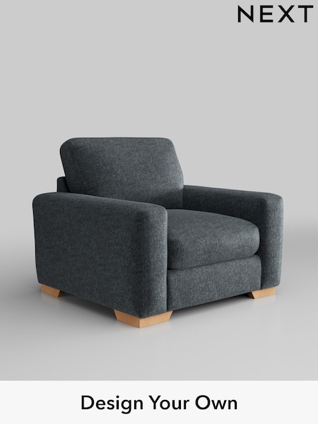 Plush Chenille/Slate Blue Houghton Deep Relaxed Sit (H36977) | £925