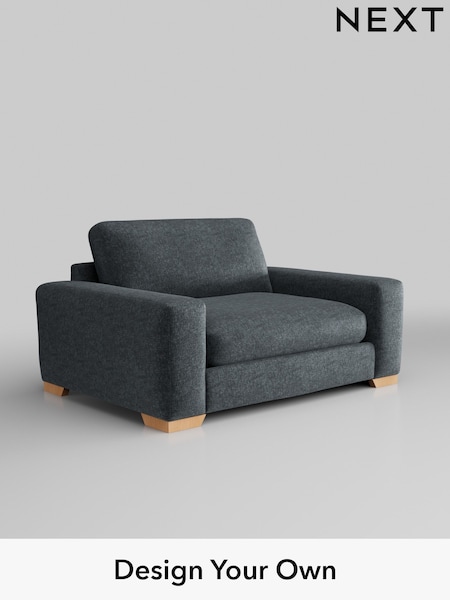 Plush Chenille/Slate Blue Houghton Deep Relaxed Sit (H36977) | £1,225