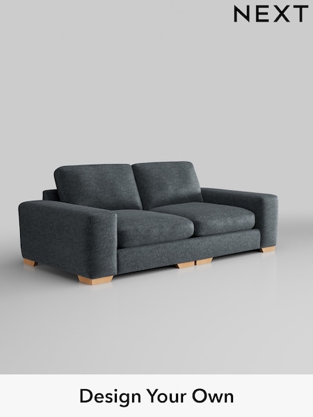 Plush Chenille/Slate Blue Houghton Deep Relaxed Sit (H36977) | £1,525