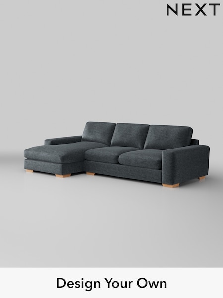Plush Chenille/Slate Blue Houghton Deep Relaxed Sit (H36977) | £2,325
