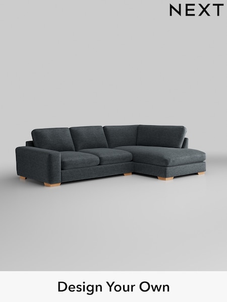 Plush Chenille/Slate Blue Houghton Deep Relaxed Sit (H36977) | £2,250