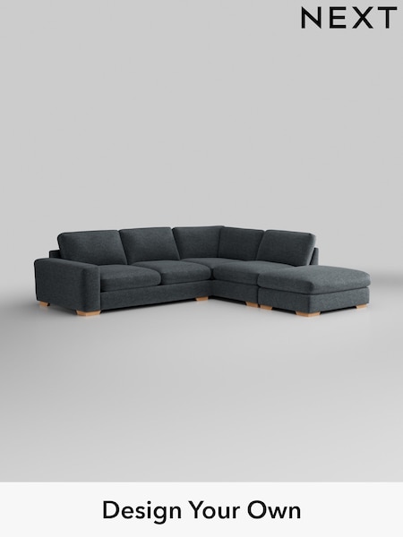 Plush Chenille/Slate Blue Houghton Deep Relaxed Sit (H36977) | £2,675