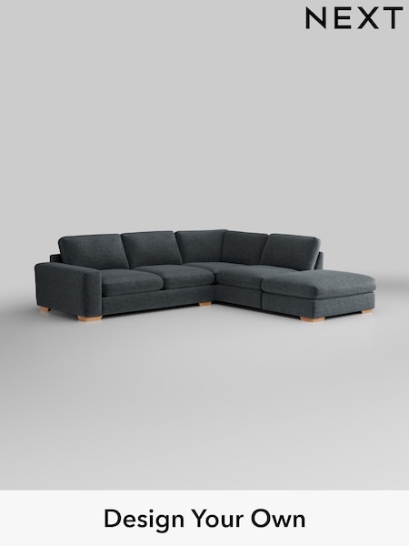 Plush Chenille/Slate Blue Houghton Deep Relaxed Sit (H36977) | £2,625