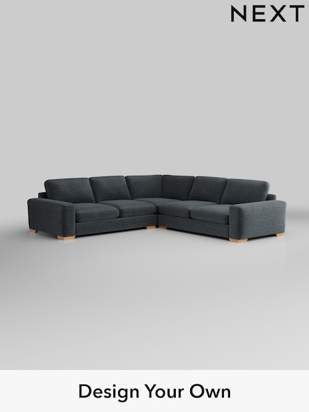 Plush Chenille/Slate Blue Houghton Deep Relaxed Sit (H36977) | £2,925