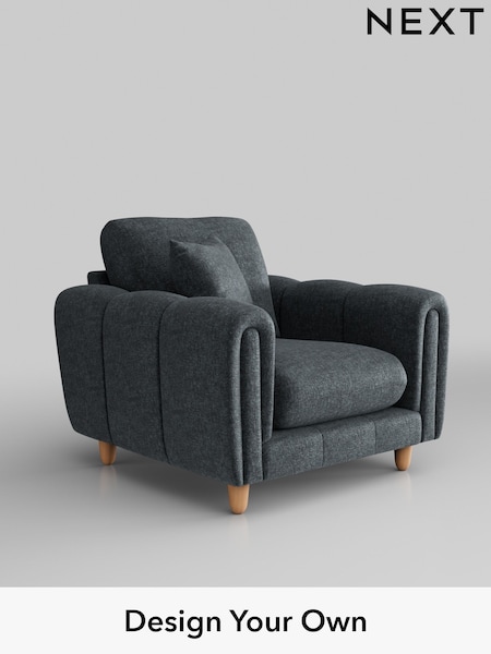 Plush Chenille/Slate Blue Odella (H36980) | £875