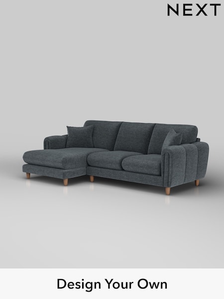 Plush Chenille/Slate Blue Odella (H36980) | £1,950