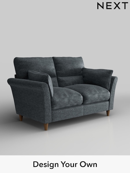 Plush Chenille/Slate Blue Hartley Highback Relaxed Sit (H36983) | £1,125